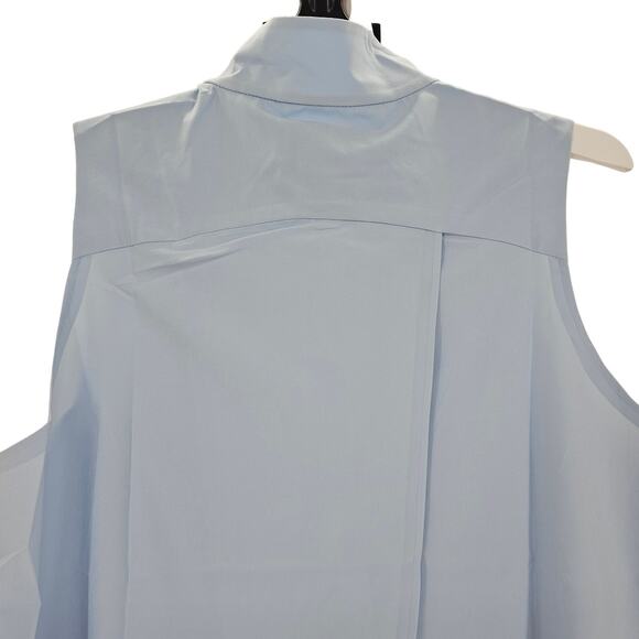 Ministry of Supply Womans size XS Juno Mock Neck Tank Top Draped Back Blue NEW - Picture 4 of 8